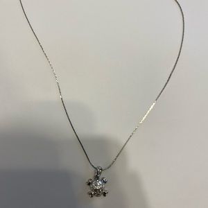 STERLING SILVER SKULL PENDANT NECKLACE